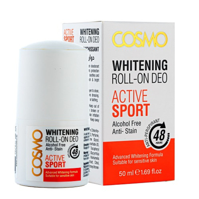 Cosmo whitening roll on deo active sport