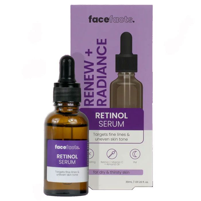 Face facts Renew + radiance retinol acid face serum