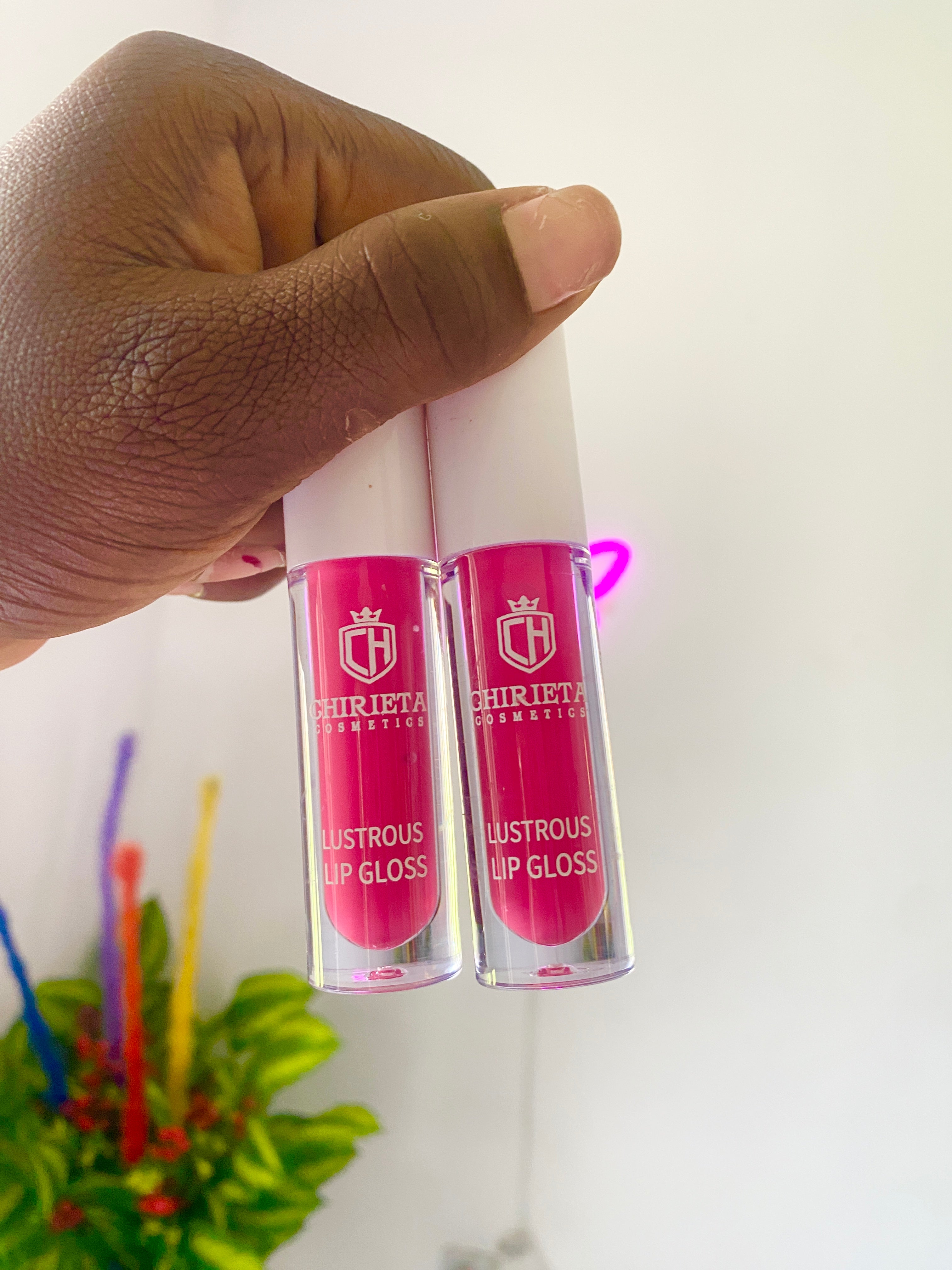 Pink lip gloss