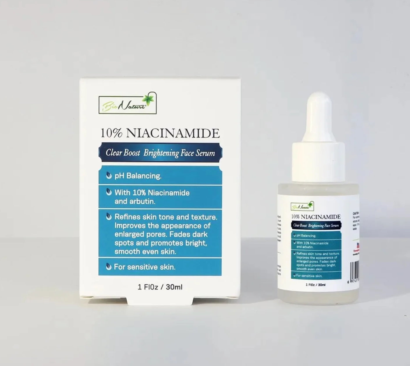 Bio nature 10% niacinamide clear boost brightening face serum