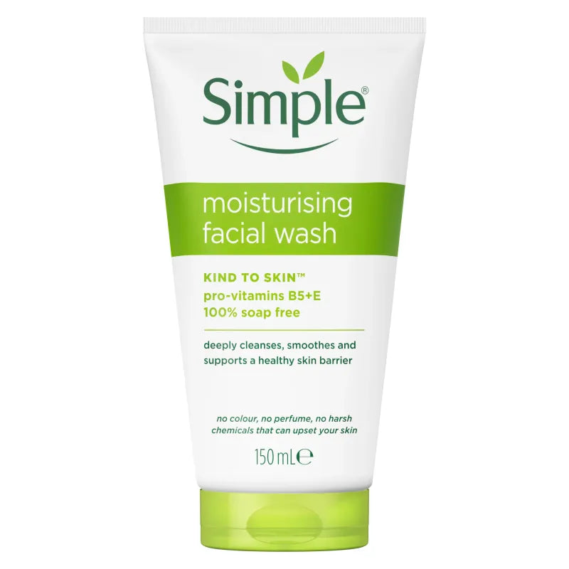 Simple moisturizing facial wash