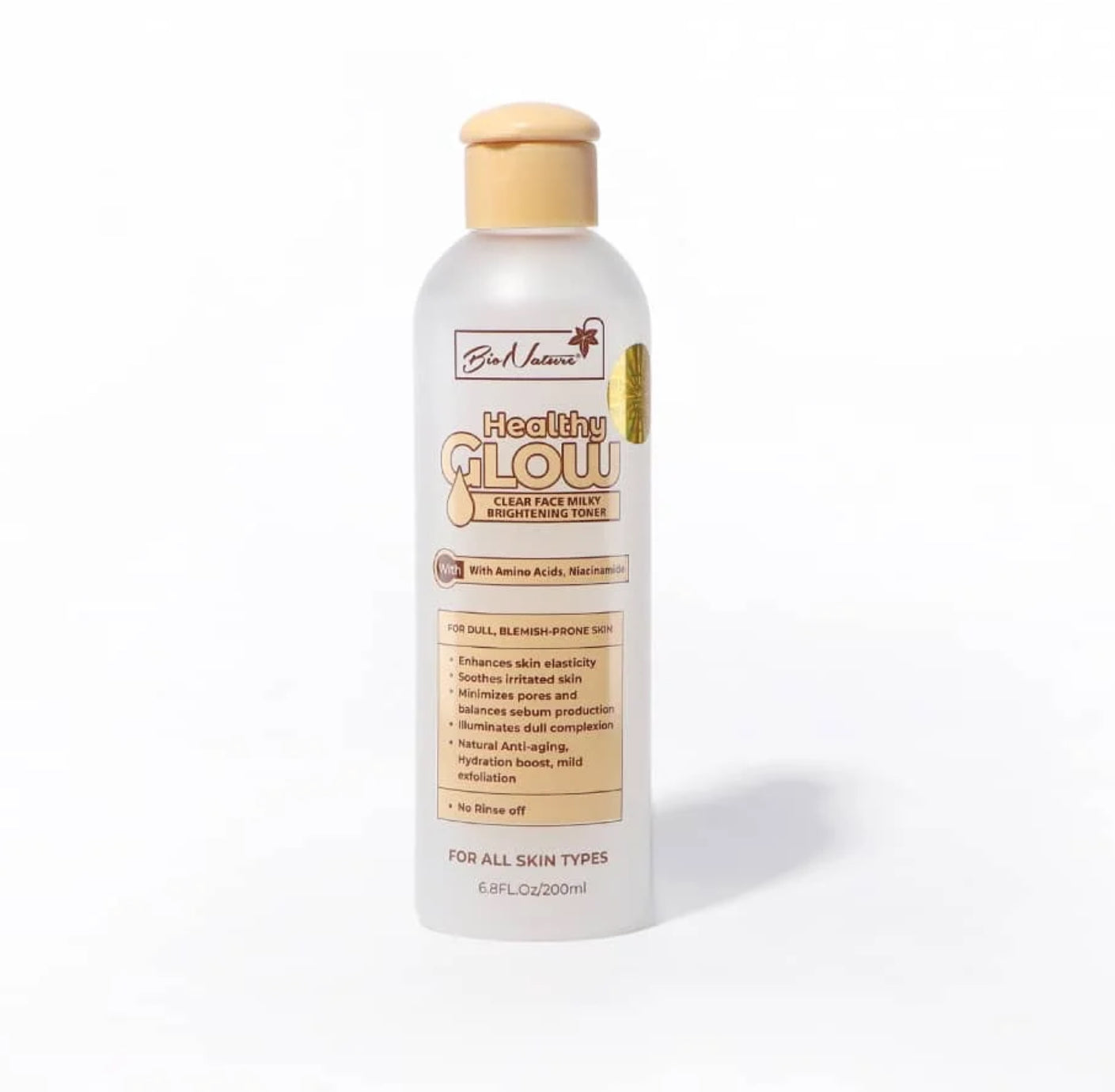 Bio nature healthy glow clear face milky brightening toner